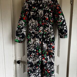 Kids Geometric One Piece Snowsuit